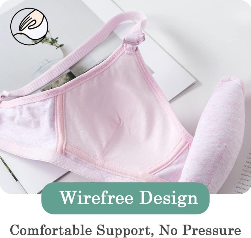 ABTRAV Teen Girls Bras Cotton Breathable Underwear Wire Free Training Bralette Sports Bra for 12-18 Years - Image 5